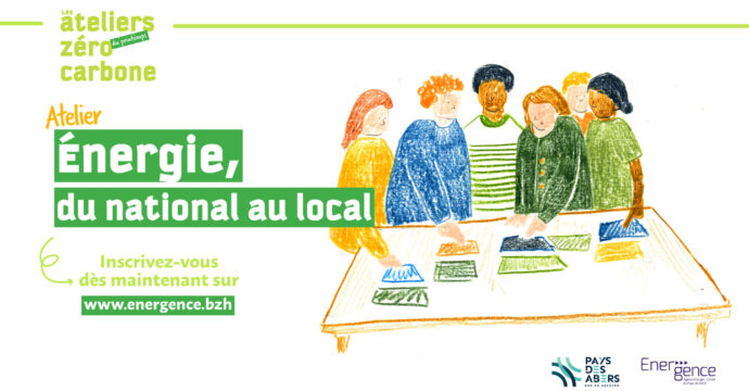 atelier de Energie du national au local en dessin avec un groupe de personnes qui échangent autour d'une table